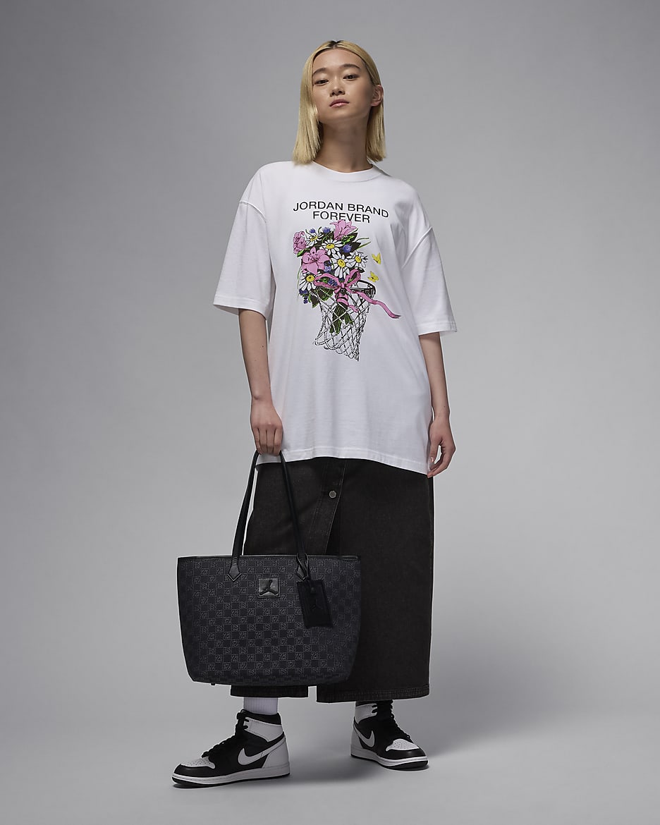 ★★送料無料★★NIKE Jordan Brand Monogram Tote Bag Black Jordan Monogram Tote Bag - JD Sports Global
